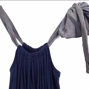 Splendid navy dress with grey ribbon strap